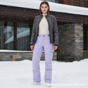 Pantalon De Ski Lilas Droit Imperméable Femme Hiver - Violet Polyester