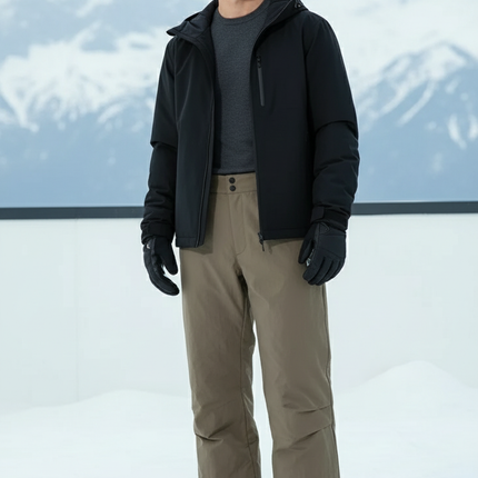 Pantalon De Ski Homme Kaki Imperméable Épais Chaud - Polyester