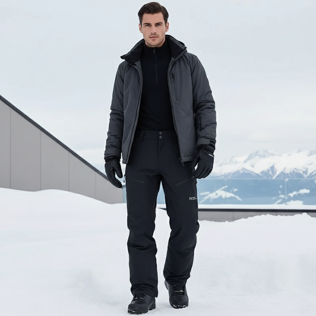 Pantalon De Ski Homme Noir - Polyester