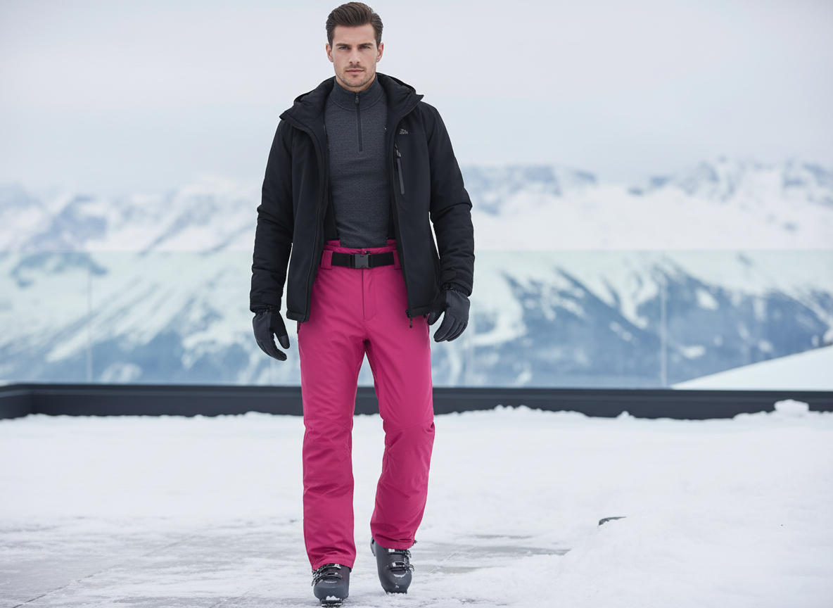 Pantalon De Ski Fushia - Rose Polyester