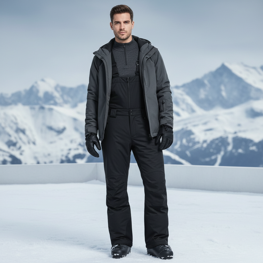 Pantalon De Ski 3e5e - Noir Polyester