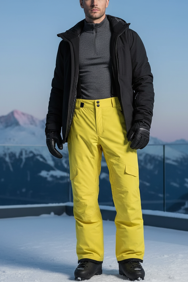 Pantalon De Ski Jaune Fluo - Polyester