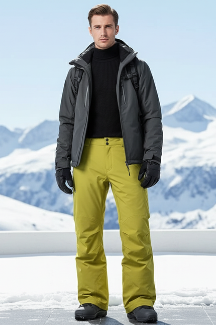 Pantalon De Ski Vert Ample Imperméable Hiver Homme - Polyester