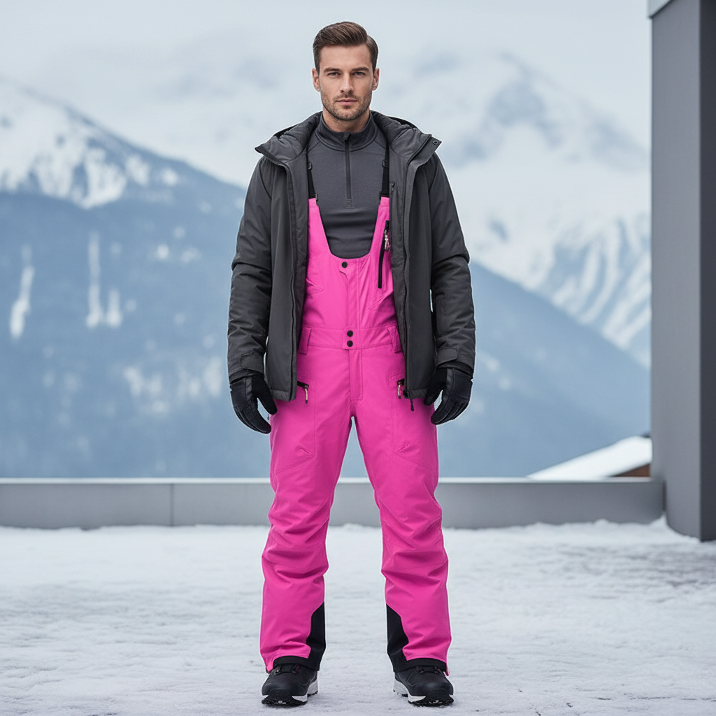 Pantalon De Ski Rose Homme - Polyester