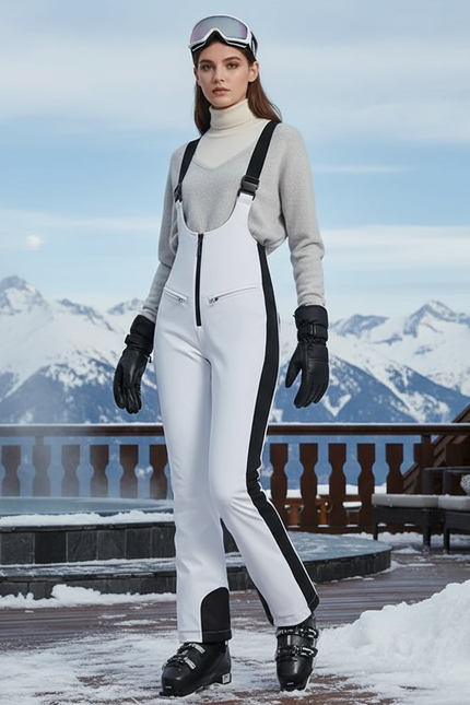 Pantalon De Ski Skinny Femme - Blanc Polyester