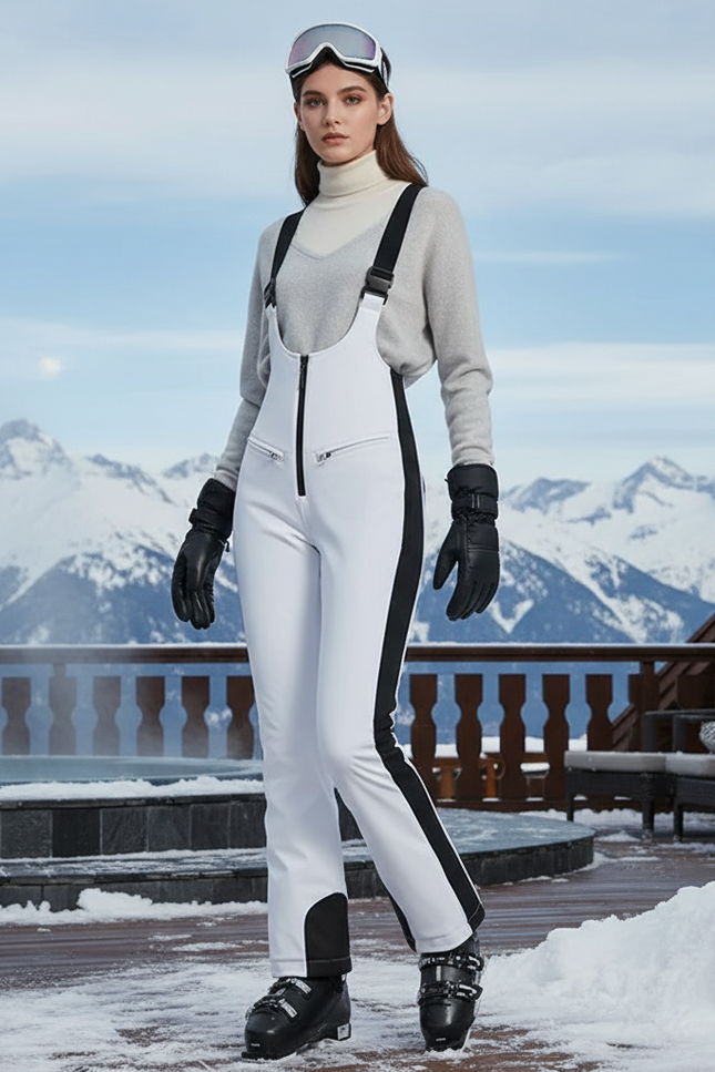 Pantalon De Ski Skinny Femme - Blanc Polyester
