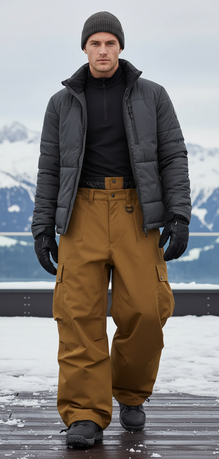 Pantalon De Ski Marron Homme - Camel Polyester