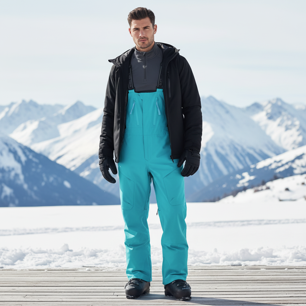 Pantalon De Ski Turquoise - Bleu Polyester