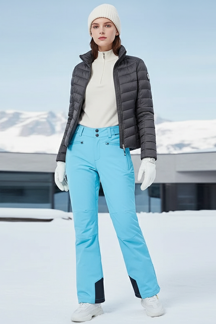 Pantalon De Ski Bleu Ciel Droit Imperméable Respirant Hiver - Polyester