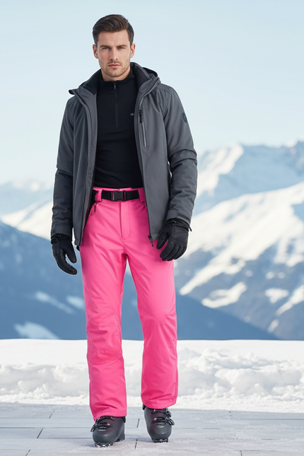 Pantalon De Ski Rose Fluo - Polyester