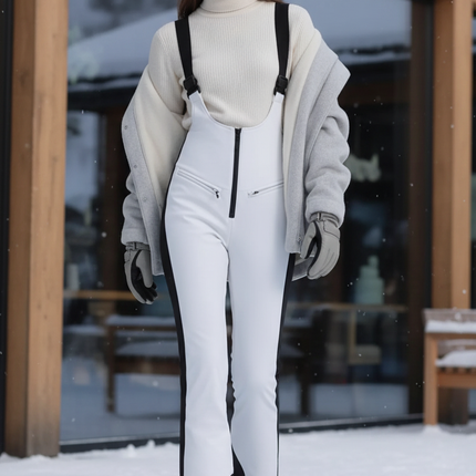 Pantalon De Ski Legging - Blanc Polyester