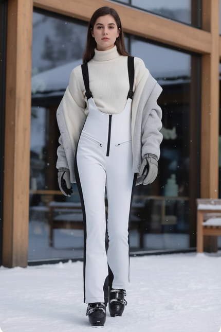 Pantalon De Ski Legging - Blanc Polyester