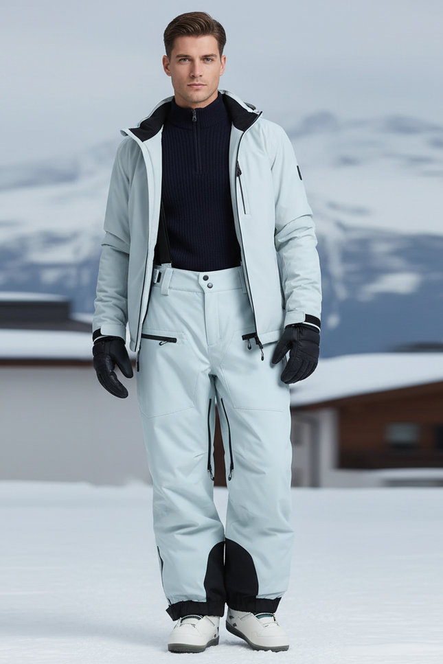 Veste Et Pantalon De Ski Homme - Bleu Polyester
