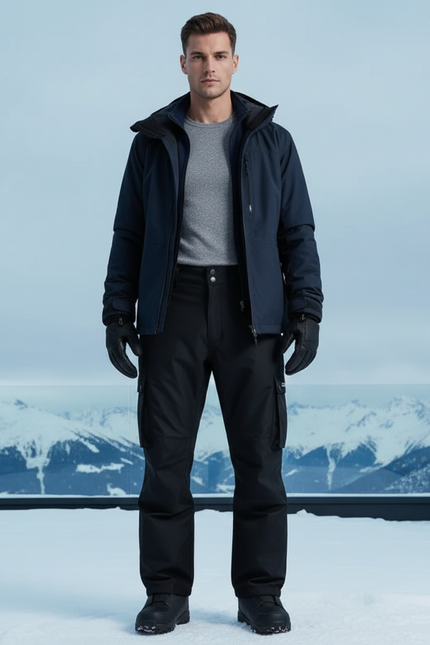 Pantalon De Ski Professionnel - Noir Polyester