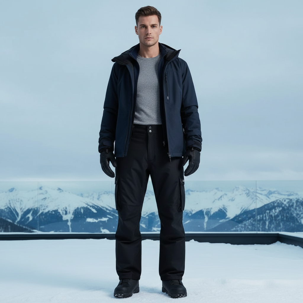 Pantalon De Ski Professionnel - Noir Polyester