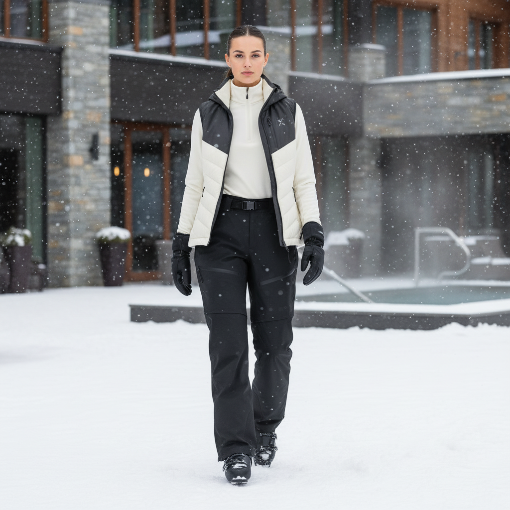 Pantalon De Ski Noir Imperméable Respirant Femme Hiver - Polyester