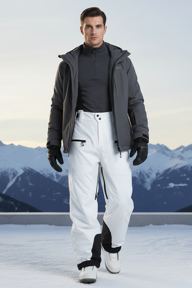 Pantalon Blanc De Ski - Polyester