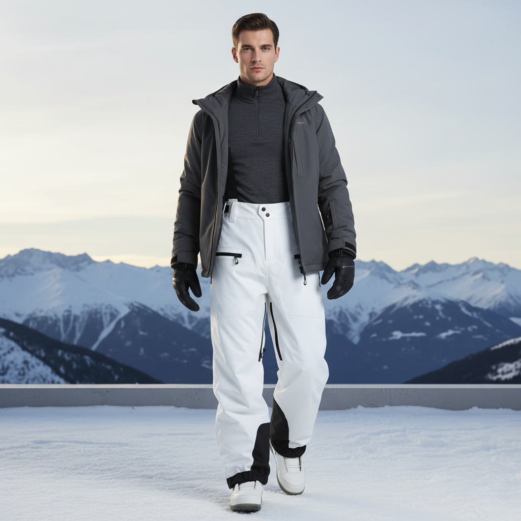 Pantalon Blanc De Ski - Polyester