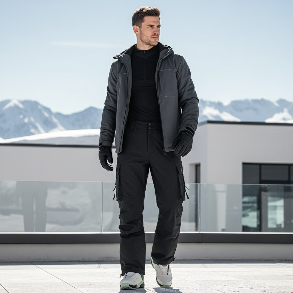 Pantalon De Ski 7528 - Noir Polyester