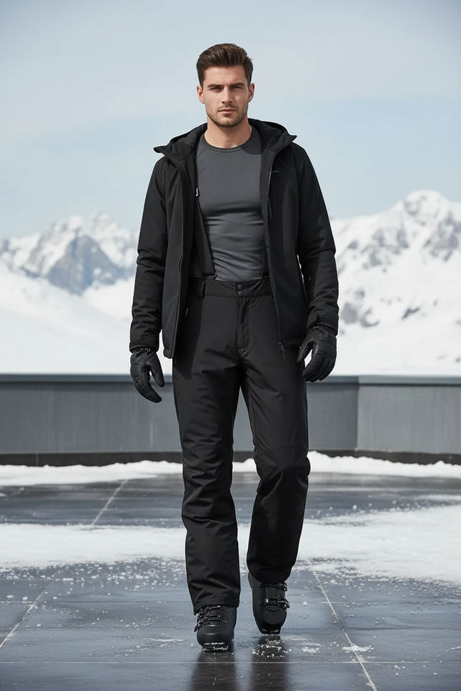 Pantalon De Ski 0efb - Noir Polyester