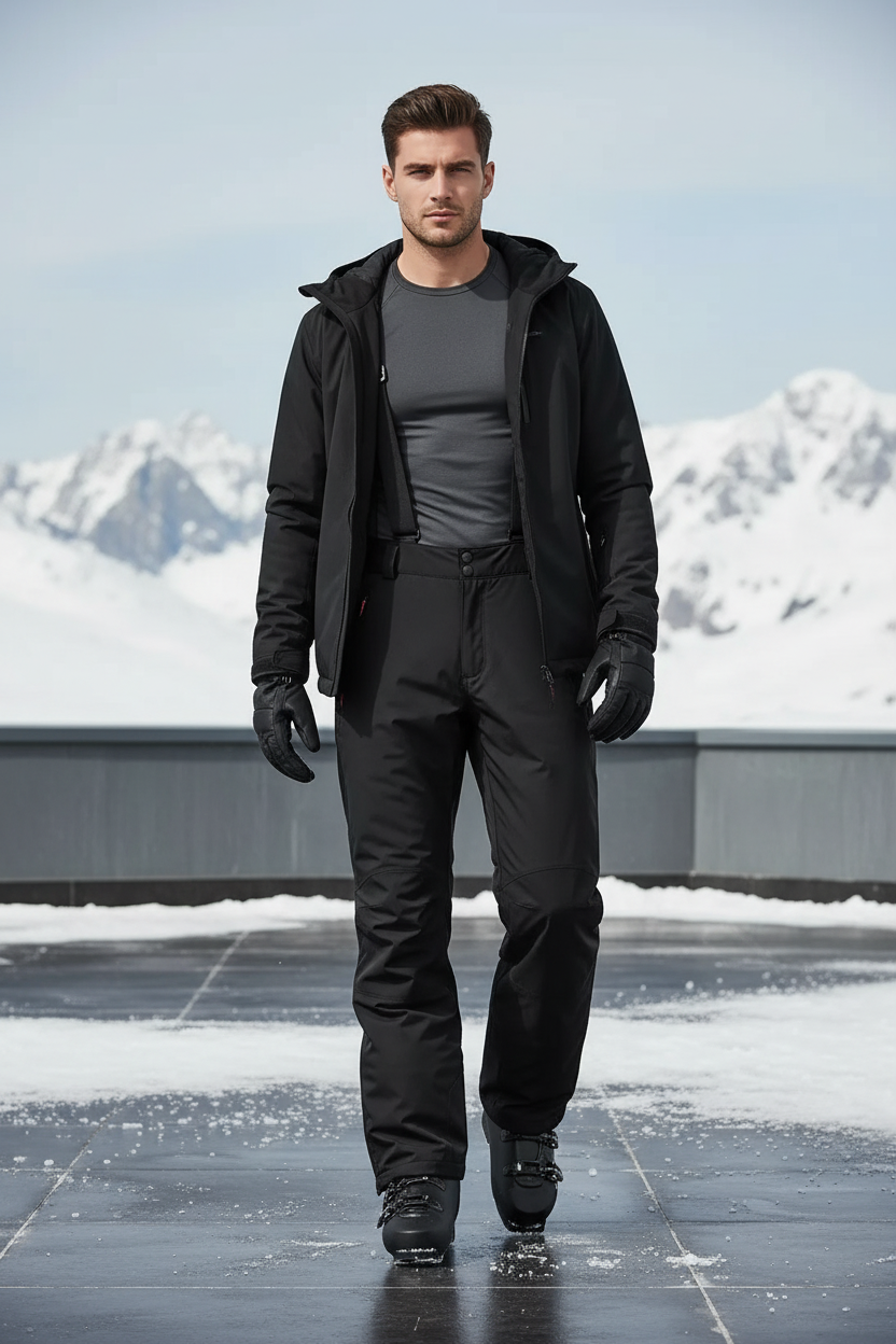 Pantalon De Ski 0efb - Noir Polyester