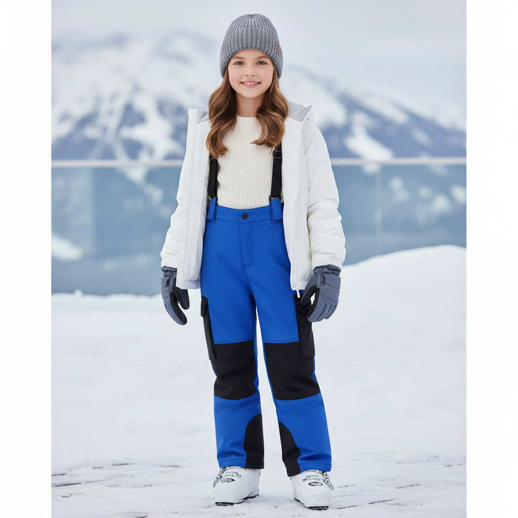 Pantalon De Ski Junior - Bleu Polyester