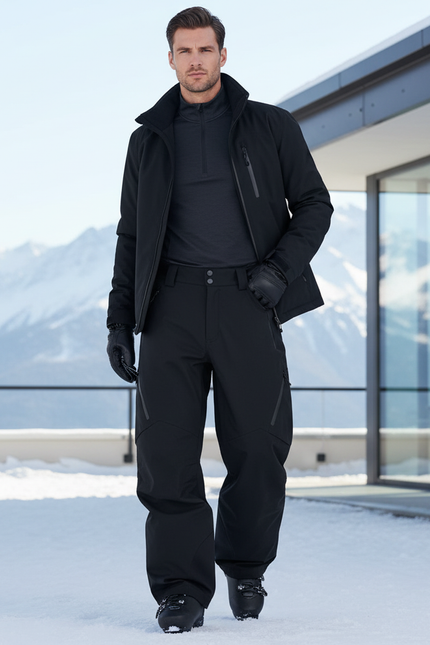 Pantalon De Ski Alpin Homme - Noir Polyester