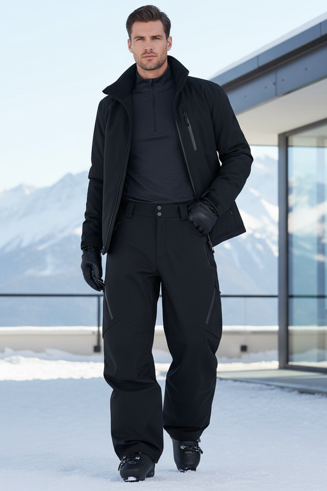 Pantalon De Ski Alpin Homme - Noir Polyester