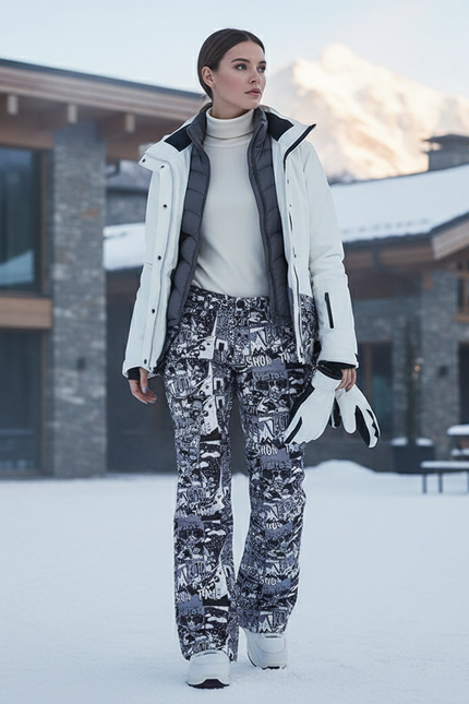 Pantalon De Ski Gris Femme - Polyester