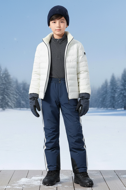 Pantalon De Ski Bleu Marine Enfant Imperméable Thermique - Polyester