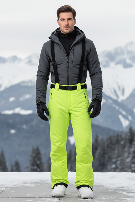 Pantalon De Ski Vert Fluo - Polyester