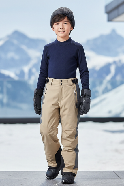 Pantalon De Ski Beige Imperméable Enfant Hiver - Polyester