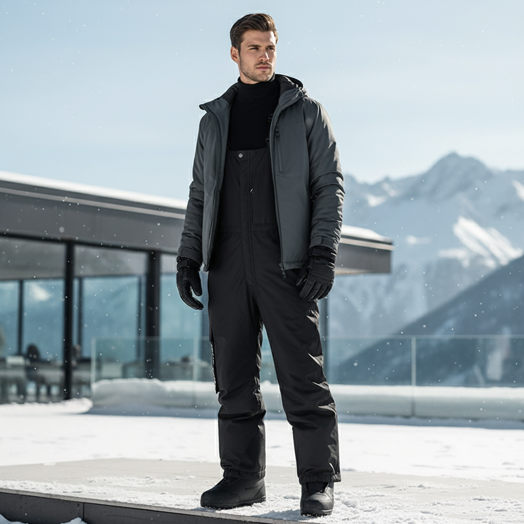 Pantalon Noir De Ski - Polyester