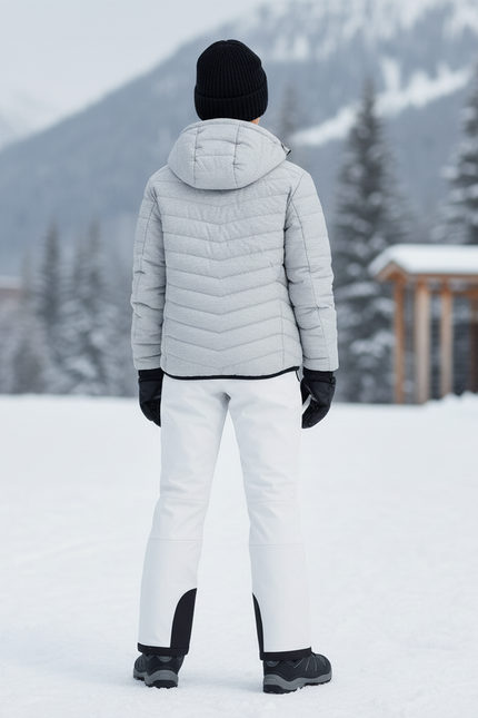 Pantalon De Ski Blanc Coupe Droite Imperméable Enfant - Polyester - vue 2