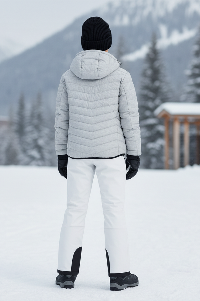 Pantalon De Ski Blanc Coupe Droite Imperméable Enfant - Polyester - vue 2