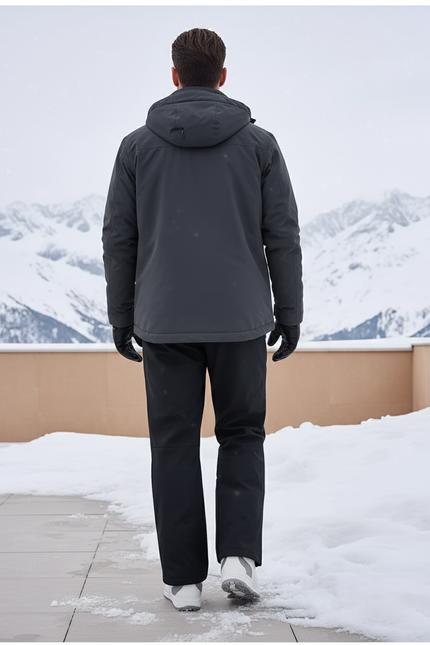Pantalon De Ski Noir Droit Imperméable Homme Chaud - Polyester - vue 2