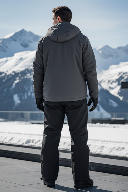 Pantalon De Ski Noir Imperméable Ample Homme Hiver - Polyester - vue 2