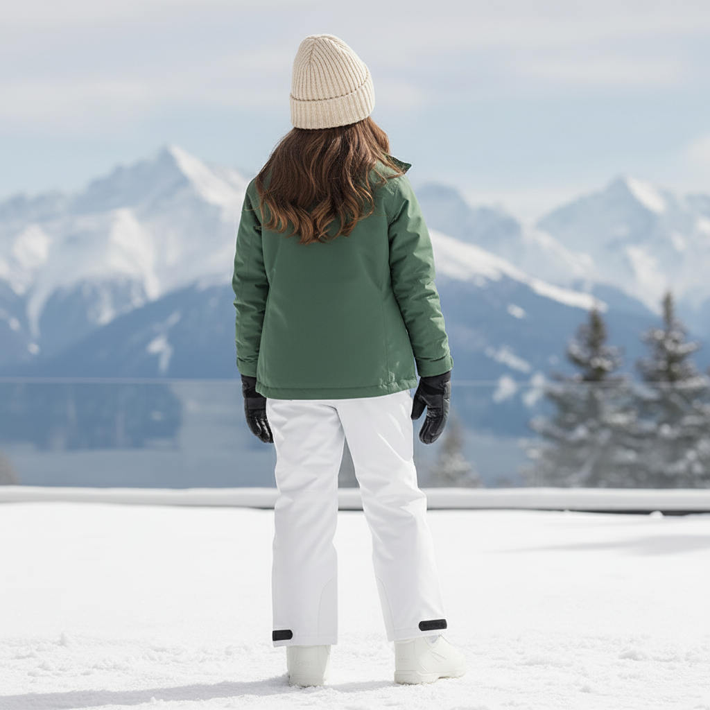 Pantalon De Ski Blanc Imperméable Coupe Droite Enfant - Polyester - vue 2