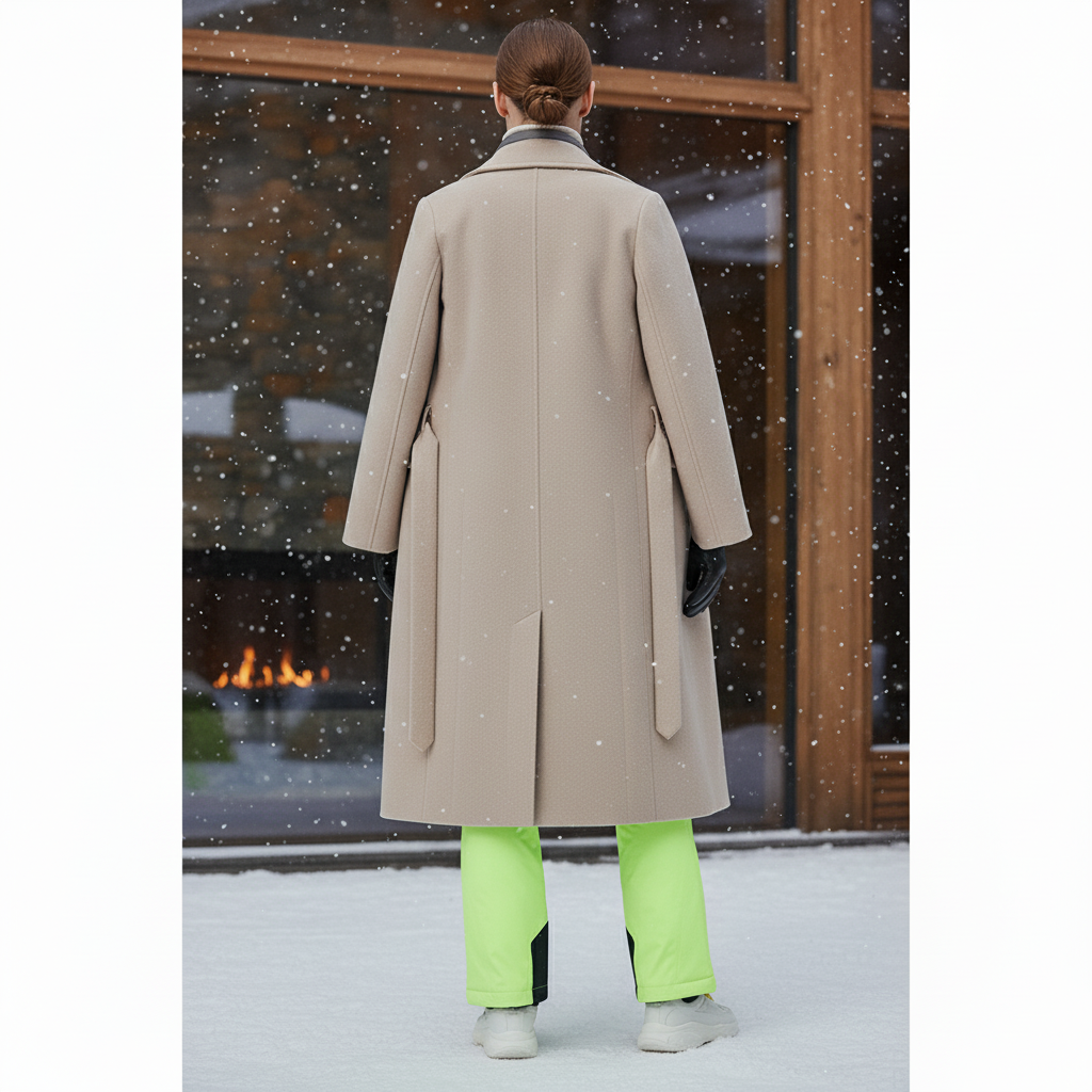 Pantalon De Ski Fluorescent Coupe Droite Imperméable Femme Hiver - Vert Polyester - vue 2