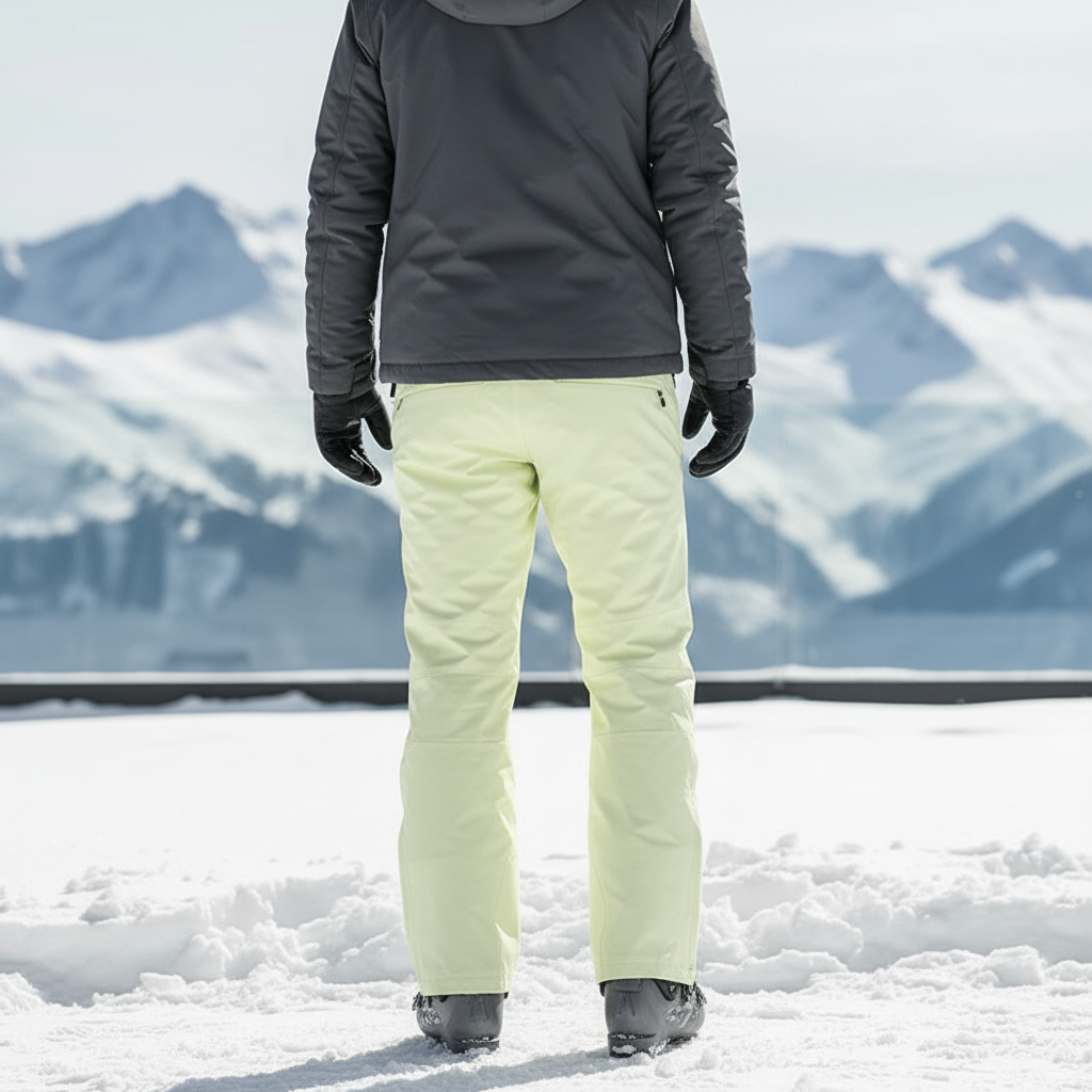 Pantalon De Ski Jaune Clair Imperméable Ample Unisexe - Polyester - vue 2