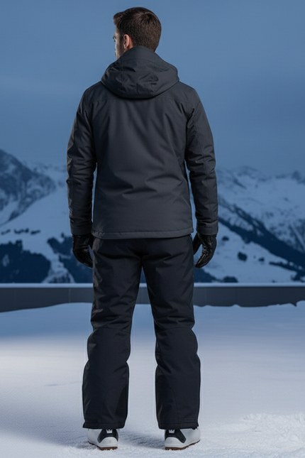 Pantalon De Ski Noir Imperméable Thermique Décontracté Homme - Polyester - vue 2