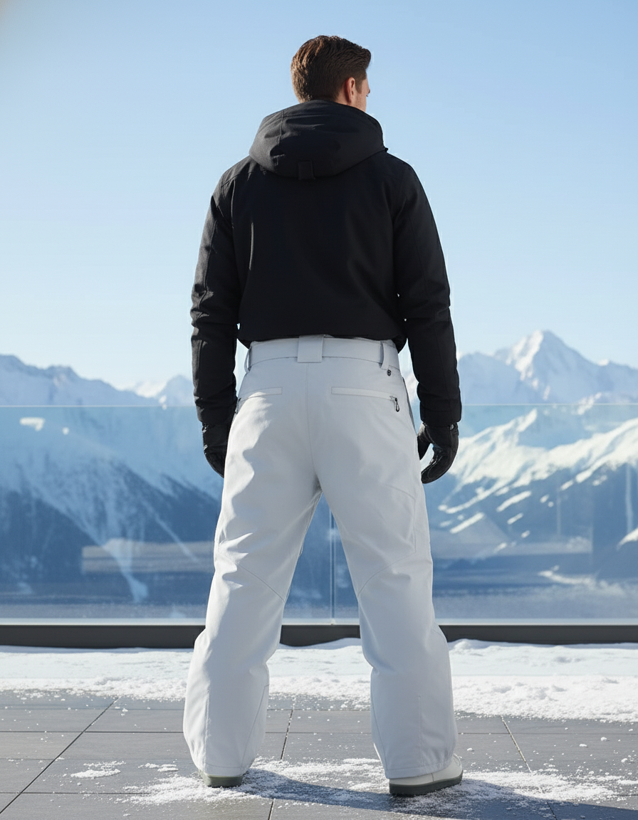 Pantalon De Ski Gris Ample Ceinture Cargo Homme - Polyester - vue 2