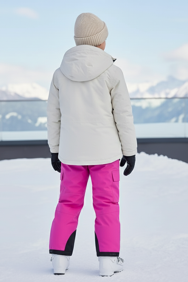 Pantalon De Ski Rose Vif Imperméable Cargo Unisexe Hiver - Polyester - vue 2