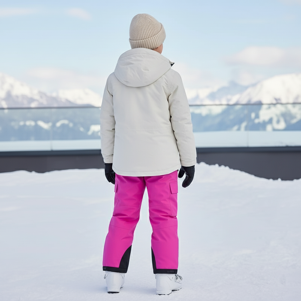 Pantalon De Ski Rose Vif Imperméable Cargo Unisexe Hiver - Polyester - vue 2