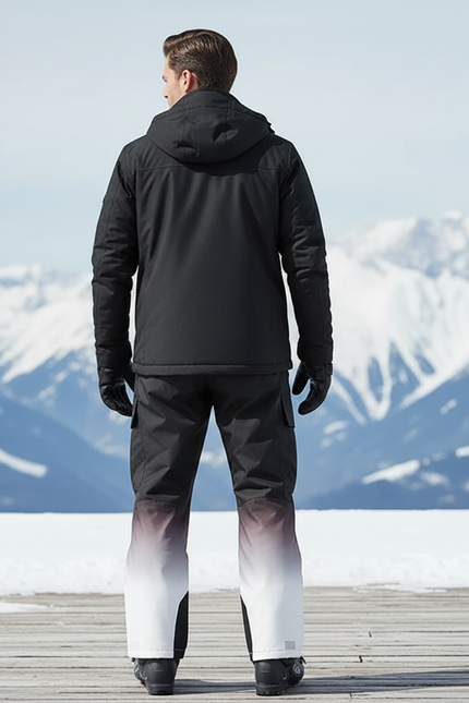 Pantalon De Ski Noir Dégradé Imperméable Cargo Homme - Polyester - vue 2