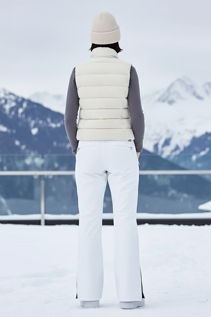 Pantalon De Ski Blanc Évasé Imperméable Femme - Polyester - vue 2