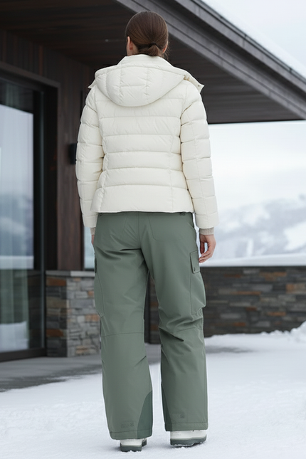 Pantalon De Ski Cargo Vert Ample Imperméable Femme - Kaki Polyester - vue 2