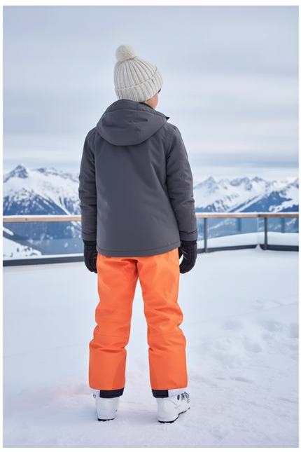 Pantalon De Ski Orange Ample Imperméable Enfant Hiver - Polyester - vue 2