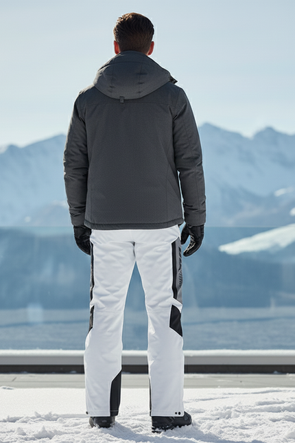 Pantalon De Ski Blanc Imperméable Homme Bicolore - Polyester - vue 2