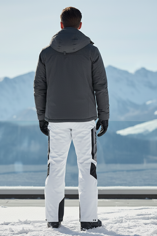 Pantalon De Ski Blanc Imperméable Homme Bicolore - Polyester - vue 2